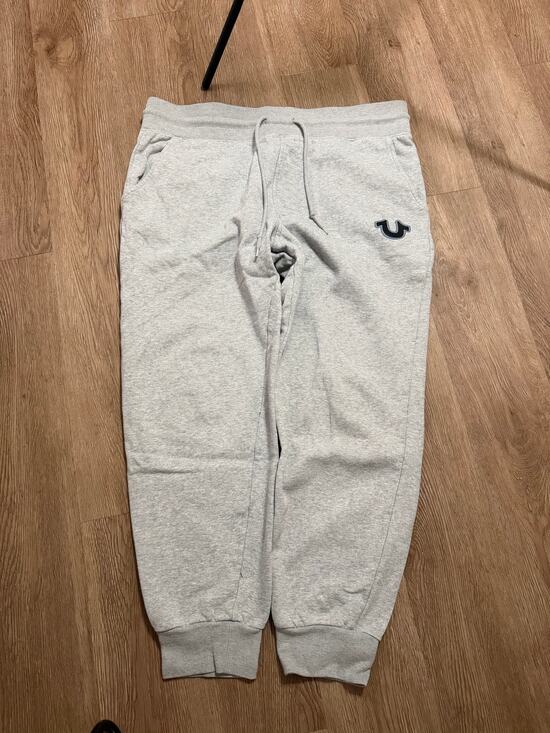 True Religion Other - True Religion Jogger Sweatpants Mens Large Gray Fleece Logo Lounge Athletic